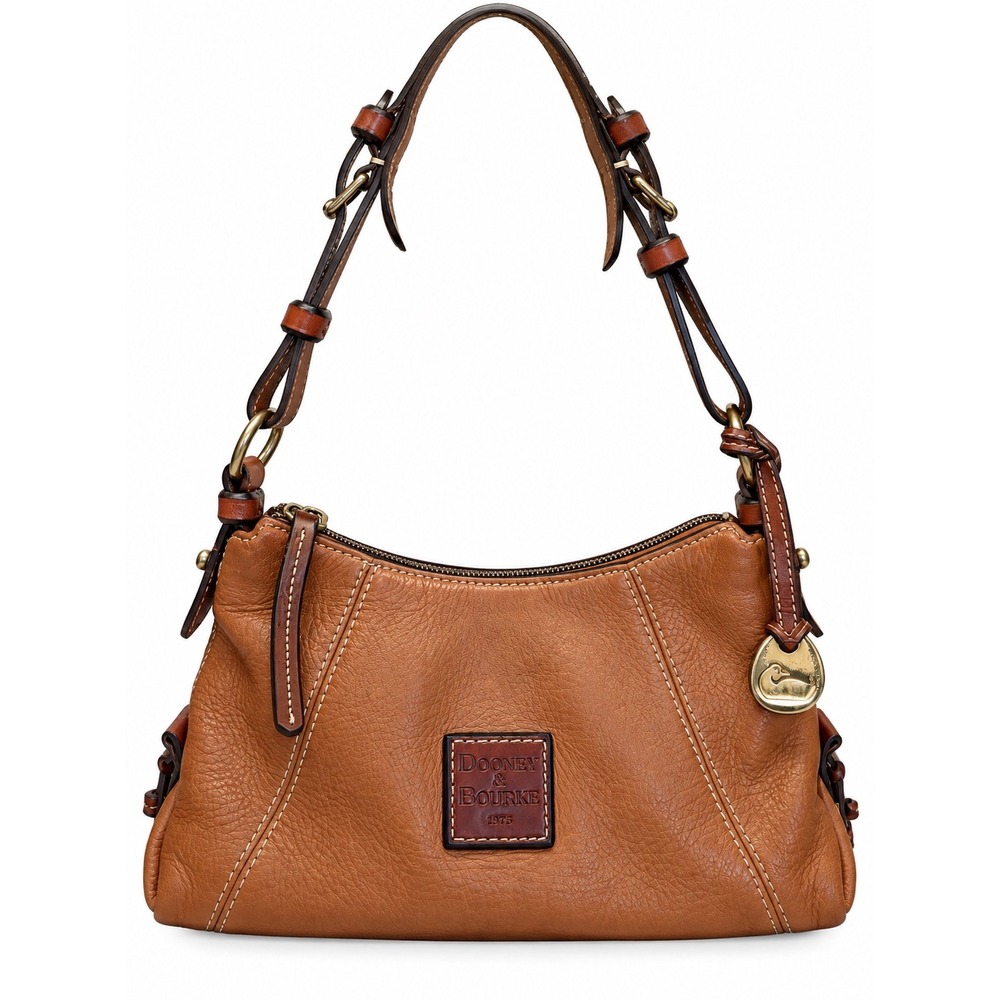 Dooney & Bourke Tan Pebbled Leather Shoulder Bag